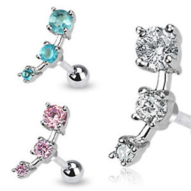 Lot 5 Tiges Piercing Barres Labret Tragus 1.2x7mm Acier Chirurgical - Cartilage Helix Lèvre Oreille