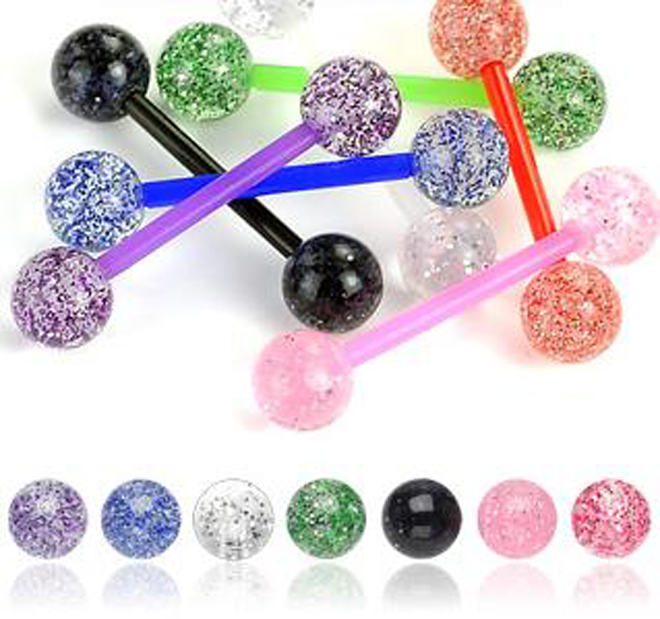 7 paquetes de barras de lengua bioflex con bolas de brillo